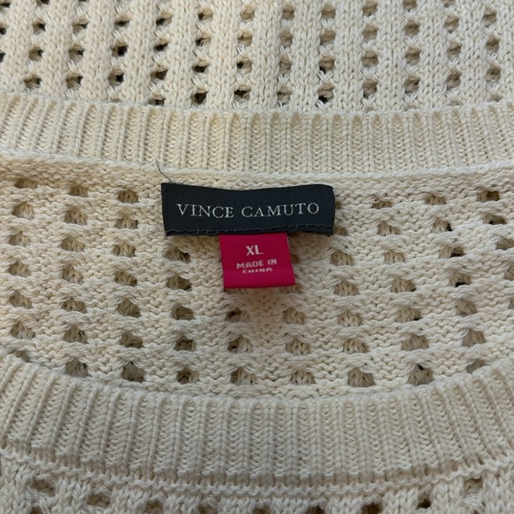 Vince Camuto Cream Open Knit Sweater Tank Size X-Large NWOT - Picture 10 of 10